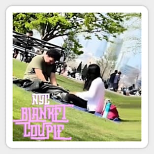 cute nyc blanket couple meme 2024 pt3 Sticker